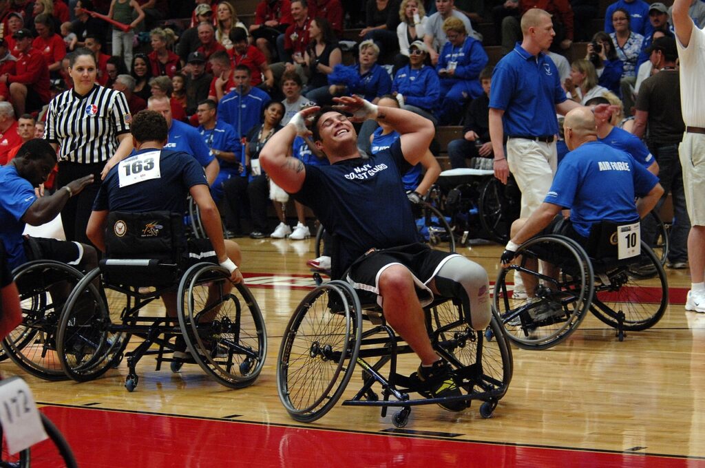 wheelchairs, basketball, sports, court, fans, spectators, players, injured, disability, competition, morale, basketball, disability, disability, disability, disability, disability