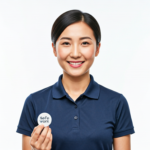 Support worker smiling